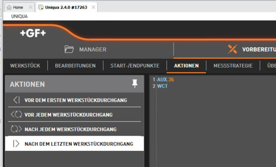 Uniqua: Dynamische Programmierung neue Optionen Drahttrennen und Bad ablassen am Ende.